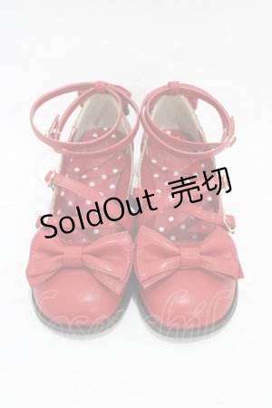 画像: Angelic Pretty / Tea Party Shoes L/約24.5cm レッド H-26-01-04-1002-AP-SH-NS-ZH