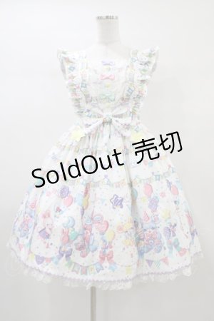 画像: Angelic Pretty / Happy Garlandジャンパースカート Free シロ H-26-01-04-1019-AP-OP-NS-ZH