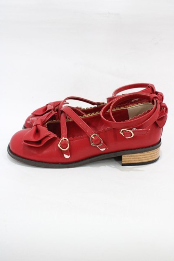 画像2: Angelic Pretty / Tea Party Shoes L/約24.5cm レッド H-26-01-04-1002-AP-SH-NS-ZH (2)