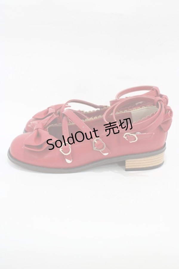 画像2: Angelic Pretty / Tea Party Shoes L/約24.5cm レッド H-26-01-04-1002-AP-SH-NS-ZH (2)