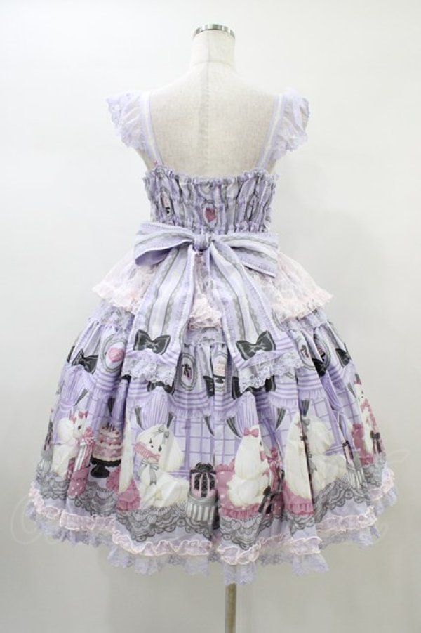 画像2: Angelic Pretty / Princess Puppyティアードジャンパースカート Free ラベンダー H-26-01-04-1024-AP-OP-NS-ZH (2)