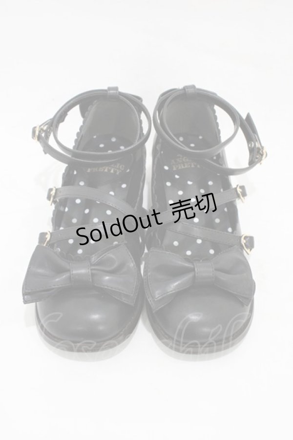 画像1: Angelic Pretty / Tea Party Shoes L/約24.5cm ブラック H-26-01-04-1003-AP-SH-NS-ZH (1)