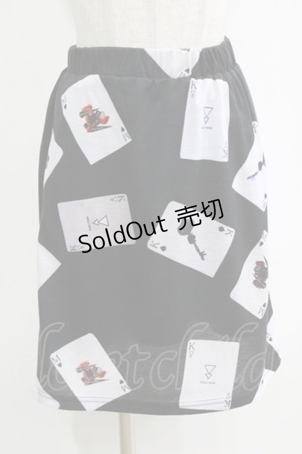 画像1: KINGLYMASK KMK / へっどふぉんワールドベアートランプ切替スカート  黒 H-26-01-04-048-PU-SK-KB-ZH (1)