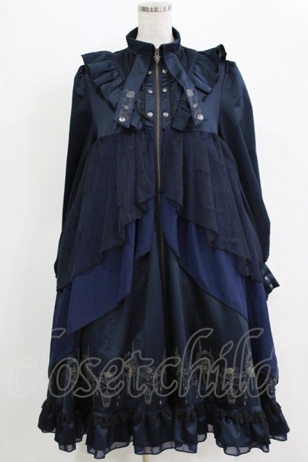 画像1: OZZ ANGELO / Curios Perfumeワンピース  ネイビー H-26-01-04-005-OO-OP-KB-ZH (1)