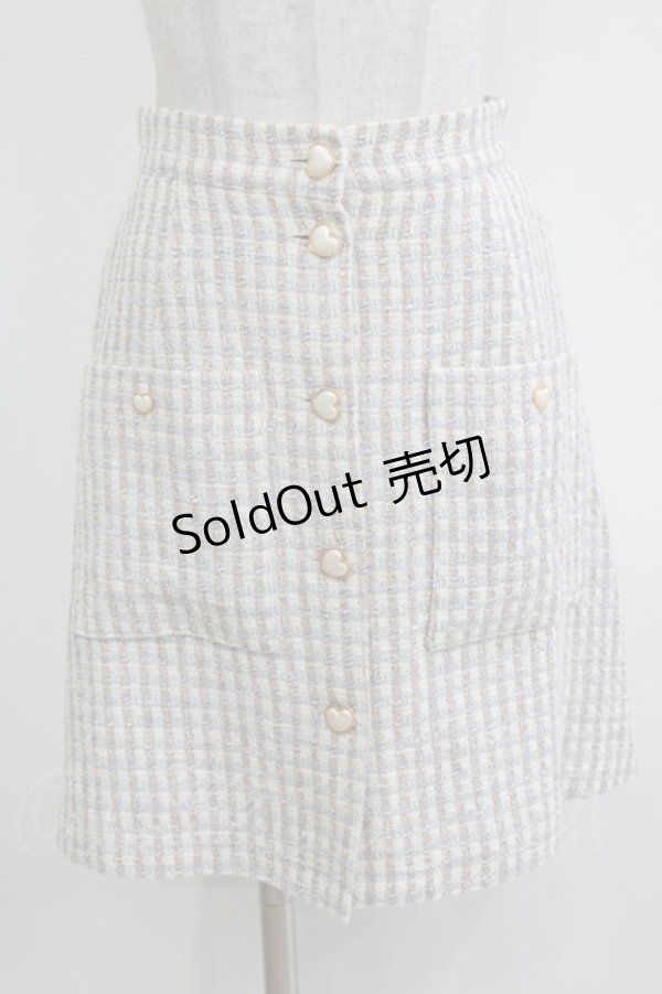 画像1: MILK / スイートハートスカート  サックスチェック H-26-01-04-052-ML-SK-KB-ZH (1)