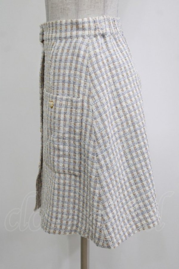 画像2: MILK / スイートハートスカート  サックスチェック H-26-01-04-052-ML-SK-KB-ZH (2)