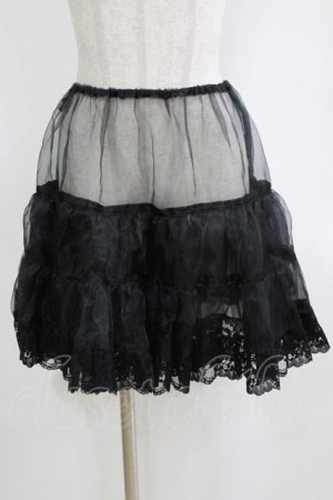 画像: MIHO MATSUDA / オーガンジーパニエ  黒 H-26-01-04-053-GO-SK-KB-ZH