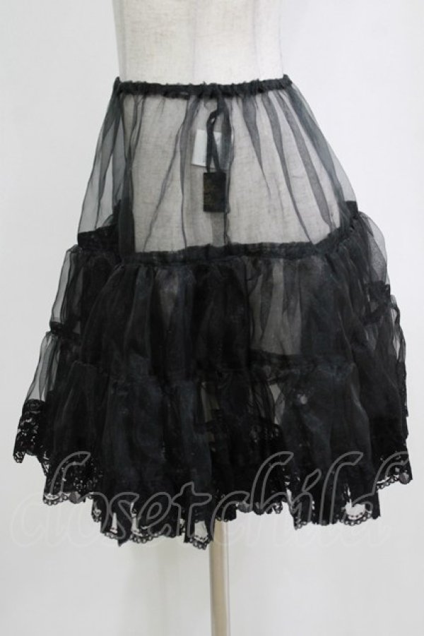 画像2: MIHO MATSUDA / オーガンジーパニエ  黒 H-26-01-04-053-GO-SK-KB-ZH (2)