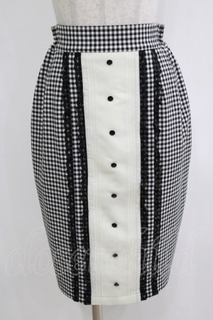 画像: MILK / BABYタイトスカート  ブラックギンガム H-26-01-04-054-ML-SK-KB-ZH