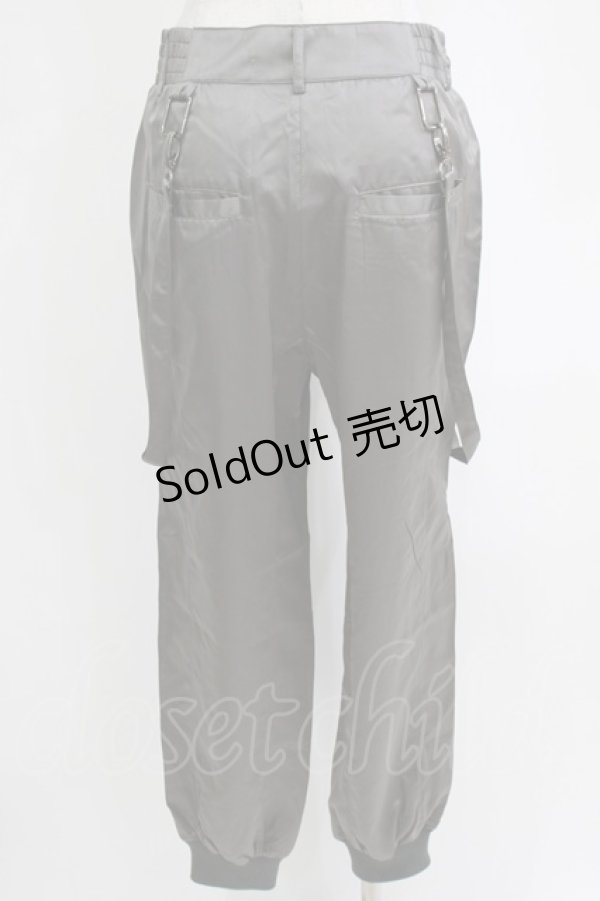 画像3: Ozz conte / 刺繍ベルトパンツ  グレー H-26-01-04-057-OO-PA-KB-ZH (3)