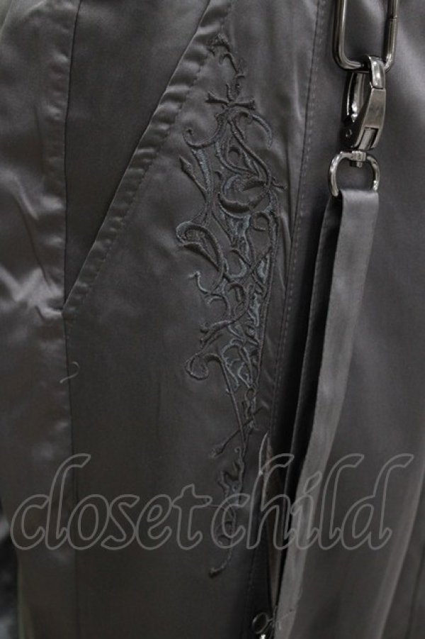 画像4: Ozz conte / 刺繍ベルトパンツ  グレー H-26-01-04-057-OO-PA-KB-ZH (4)