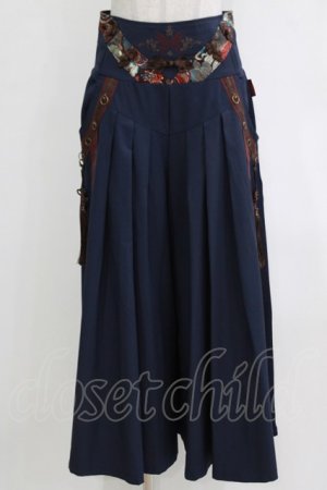 画像: Ozz oneste / タッセル付袴パンツ  ネイビー H-26-01-04-058-OO-PA-KB-ZH