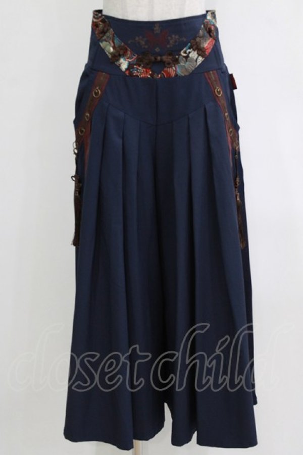 画像1: Ozz oneste / タッセル付袴パンツ  ネイビー H-26-01-04-058-OO-PA-KB-ZH (1)