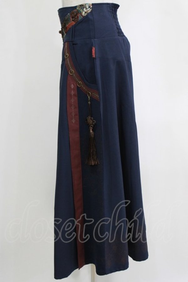 画像2: Ozz oneste / タッセル付袴パンツ  ネイビー H-26-01-04-058-OO-PA-KB-ZH (2)