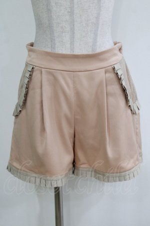 画像: abilletage / フリルショートパンツ  ベージュ H-26-01-04-063-GO-PA-KB-ZT0108H
