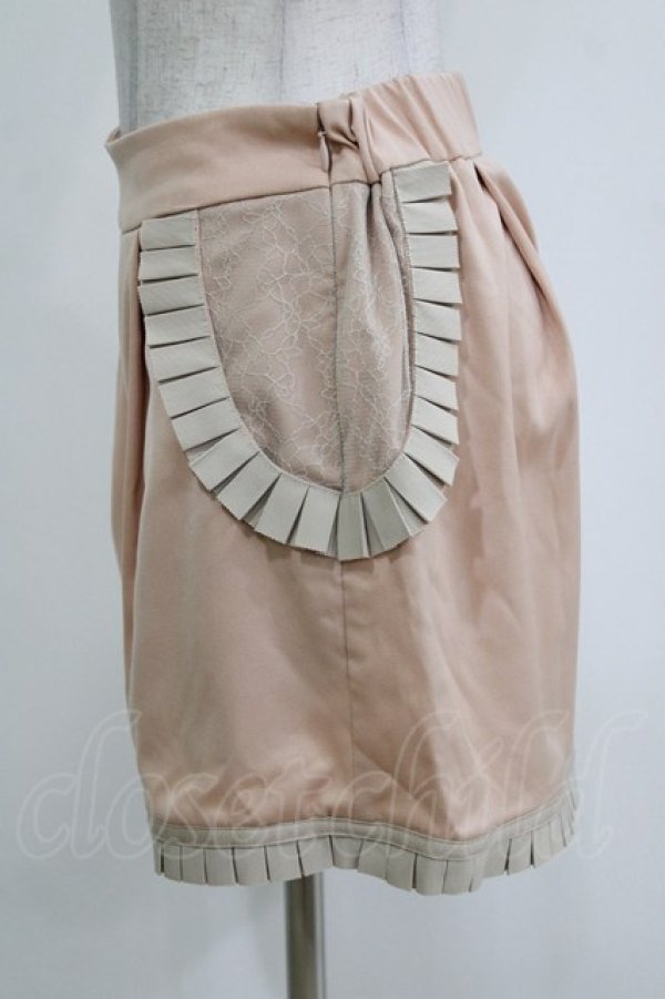 画像2: abilletage / フリルショートパンツ  ベージュ H-26-01-04-063-GO-PA-KB-ZH (2)