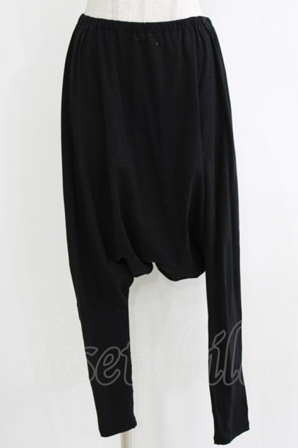 画像1: Na+H / サルエルレギンスパンツ  黒 H-26-01-04-066-PU-PA-KB-ZH (1)