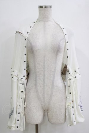 画像: Ozz oneste / 異素材切替マーガレットボレロ  白 H-26-01-04-067-OO-TO-KB-ZT547