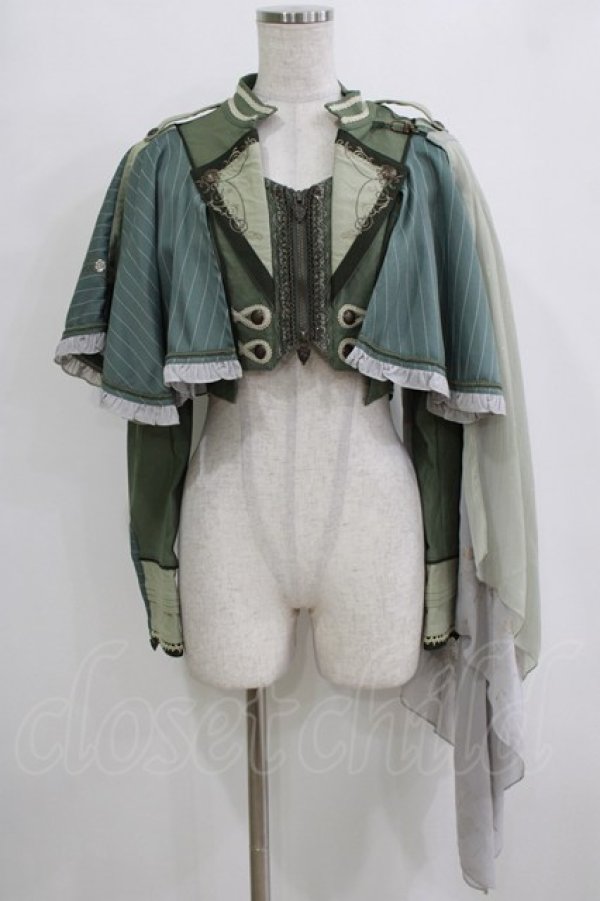 画像1: Ozz oneste / Cheerful Rose Partyジャケット  グリーン H-26-01-04-068-OO-JA-KB-ZH (1)