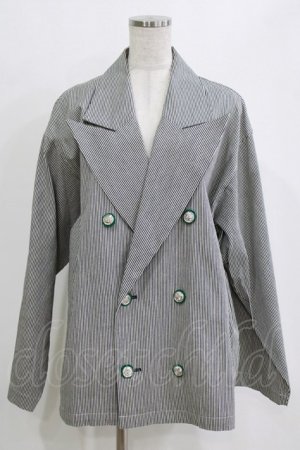 画像: MILKBOY / コットンダブルジャケット  紺ストライプ H-26-01-04-069-MB-JA-KB-ZH