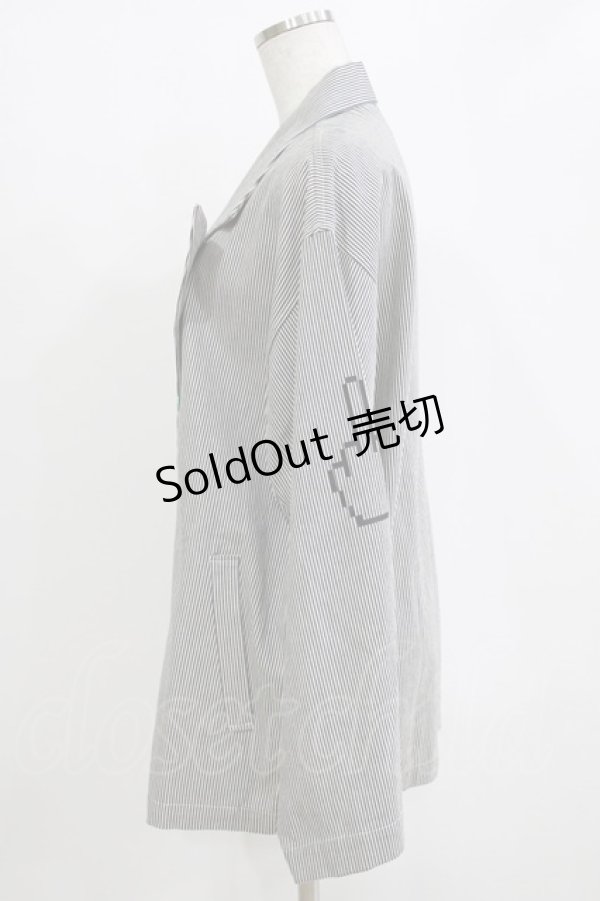 画像2: MILKBOY / コットンダブルジャケット  紺ストライプ H-26-01-04-069-MB-JA-KB-ZH (2)