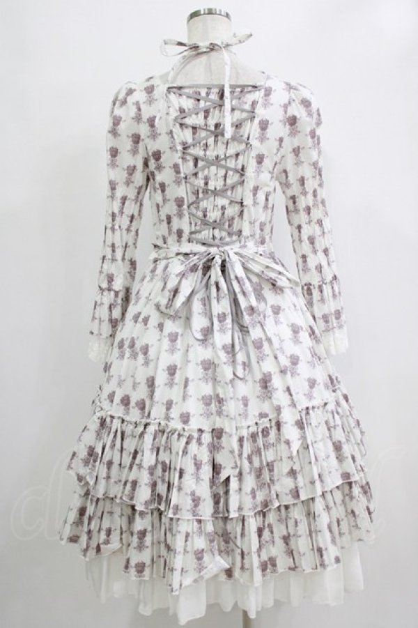 画像3: ATELIER PIERROT / Rosy Bouquet Dress size1 ライトグレー H-26-01-04-001-EL-OP-KB-ZH (3)