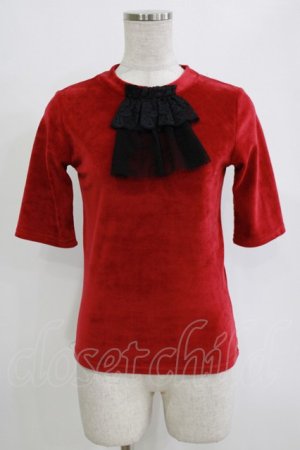 画像: MR corset / レースジャボ風トップス  赤 H-26-01-04-079-PU-TO-KB-ZT547