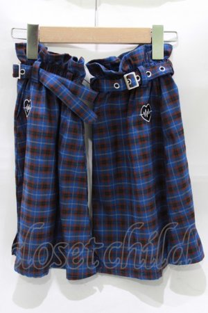 画像: LISTEN FLAVOR / ハートビートベルト付レッグカバー  ブルー H-26-01-04-080-PU-ZA-KB-ZH