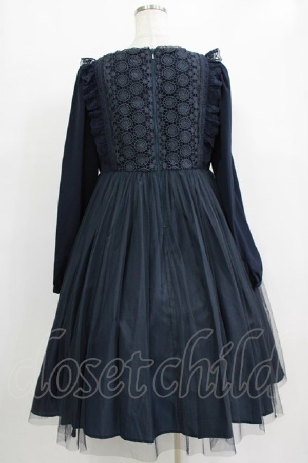 画像3: Vallee lys / "Frost Crystals"ワンピース  ネイビー H-26-01-04-007-GO-OP-KB-ZH (3)