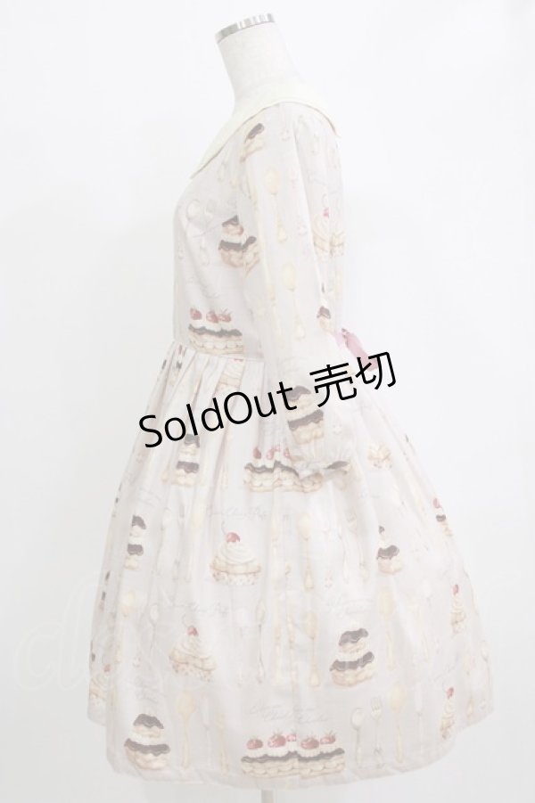 画像2: Leur Getter / Cream Choux Puff袖付きワンピース L グレー H-26-01-04-009-LU-OP-KB-ZH (2)