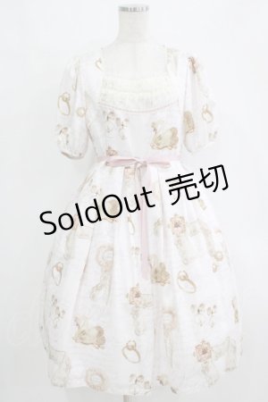 画像: Leur Getter / Jewel Brooch袖付ワンピース M ピンク H-26-01-04-012-LU-OP-KB-ZT547