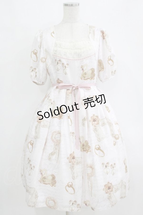 画像1: Leur Getter / Jewel Brooch袖付ワンピース M ピンク H-26-01-04-012-LU-OP-KB-ZT547 (1)