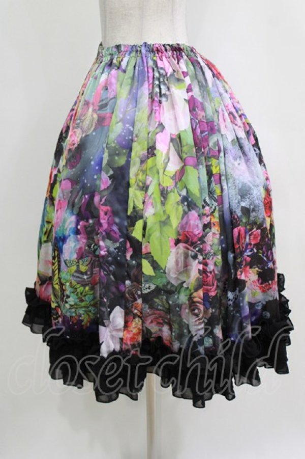 画像2: Triple fortune / 水没薔薇スカート   H-26-01-04-013-EL-SK-KB-ZH (2)