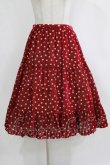 画像1: Jane Marple Dans Le Salon / ドットティアードスカート  ボルドー H-26-01-04-014-JM-SK-KB-ZH (1)