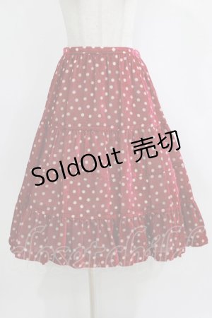 画像: Jane Marple Dans Le Salon / ドットティアードスカート  ボルドー H-26-01-04-014-JM-SK-KB-ZH