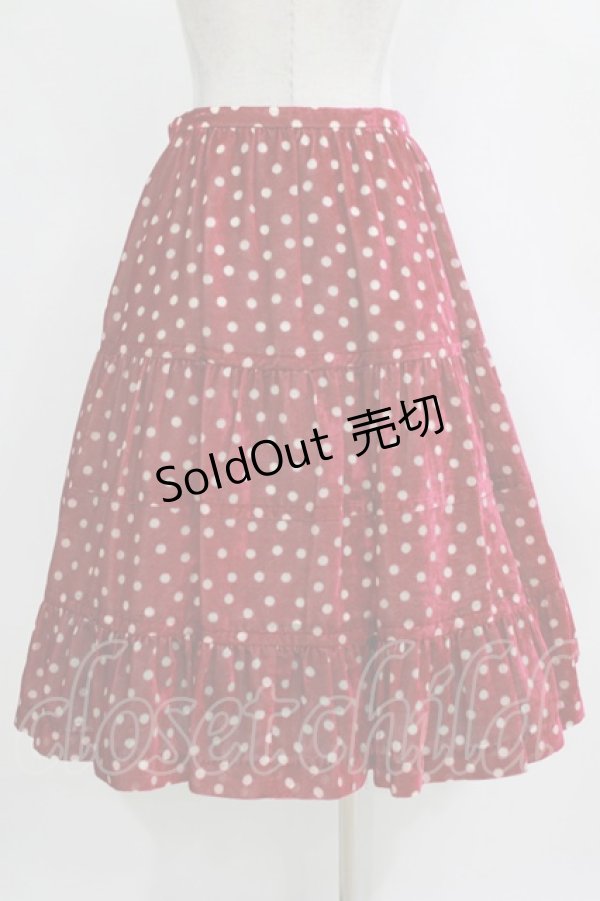 画像3: Jane Marple Dans Le Salon / ドットティアードスカート  ボルドー H-26-01-04-014-JM-SK-KB-ZH (3)