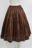 画像3: Jane Marple / Regimental stripe gored skirt M ブラウン H-26-01-04-015-JM-SK-KB-ZH (3)