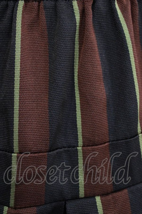 画像4: Jane Marple / Regimental stripe gored skirt M ブラウン H-26-01-04-015-JM-SK-KB-ZH (4)
