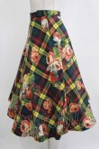 画像2: Jane Marple Dans Le Salon / ローズタータンロングスカート M グリーン H-26-01-04-016-JM-SK-KB-ZH (2)