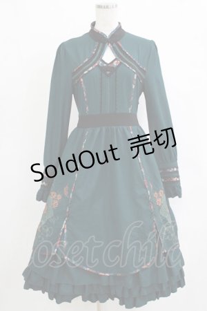 画像: Ozz oneste / フリルチャイナワンピース  グリーン H-26-01-04-020-OO-OP-KB-ZH