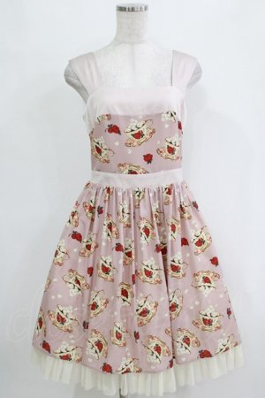 画像: abilletage / シュガーカップ柄ジャンパースカート  ピンク H-26-01-04-022-GO-OP-KB-ZH