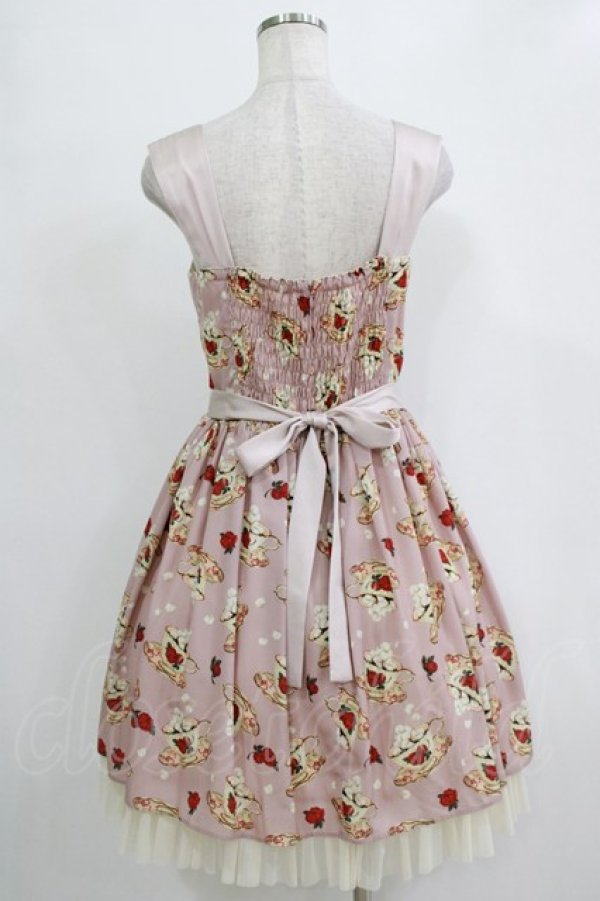 画像3: abilletage / シュガーカップ柄ジャンパースカート  ピンク H-26-01-04-022-GO-OP-KB-ZH (3)