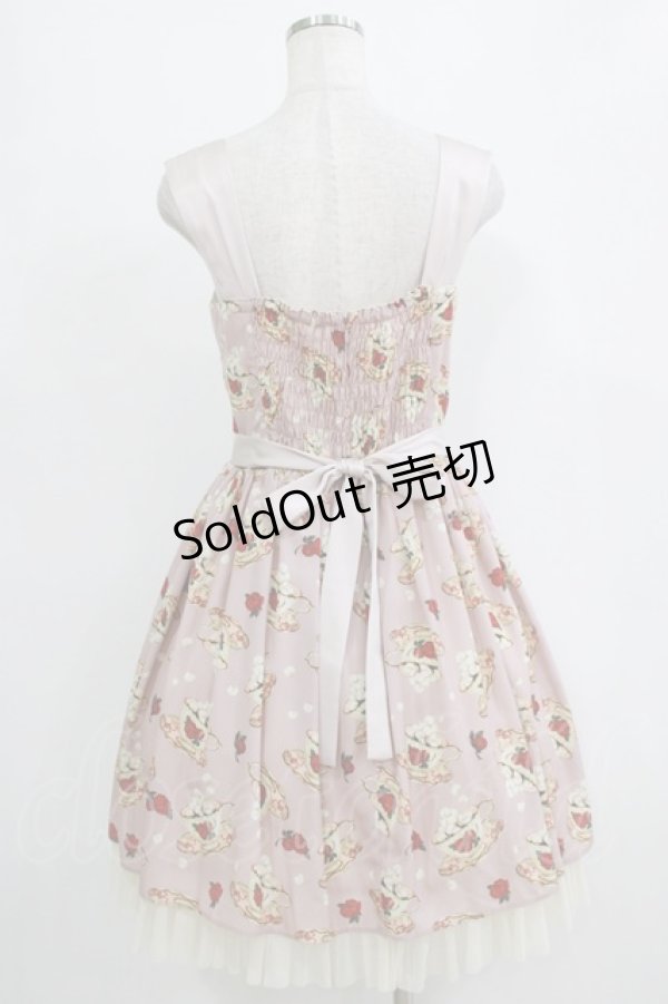 画像3: abilletage / シュガーカップ柄ジャンパースカート  ピンク H-26-01-04-022-GO-OP-KB-ZH (3)