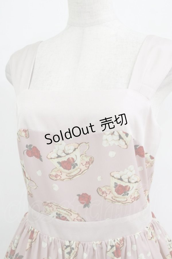 画像5: abilletage / シュガーカップ柄ジャンパースカート  ピンク H-26-01-04-022-GO-OP-KB-ZH (5)