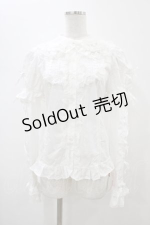 画像: Angelic Pretty / ティアラレースはしごリボン付け袖ブラウス Free シロ H-26-01-05-1044-AP-BL-NS-ZH