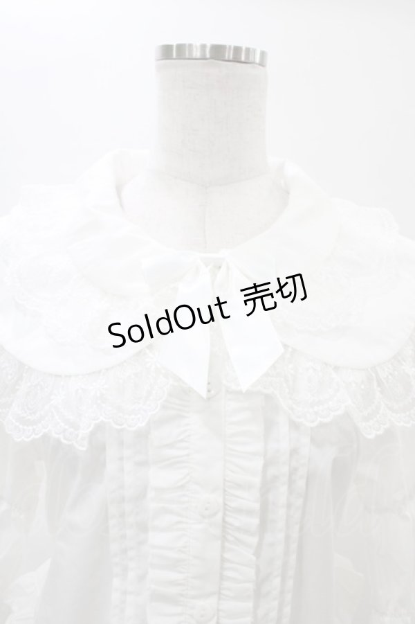 画像3: DearMyLoveEmily / ミルフィーユレースショートブラウス 3L シロ H-26-01-05-1045-0-BL-NS-ZH (3)