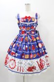 画像1: Angelic Pretty / French Cafe 切替ジャンパースカートSet Free ブルー H-26-01-05-1052-AP-OP-NS-ZH (1)