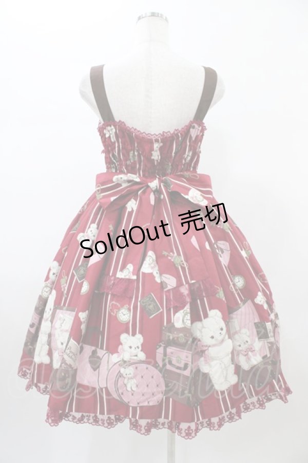 画像2: Angelic Pretty / Travelくまちゃんベルトジャンパースカート Free ワイン H-26-01-05-1056-AP-OP-NS-ZH (2)