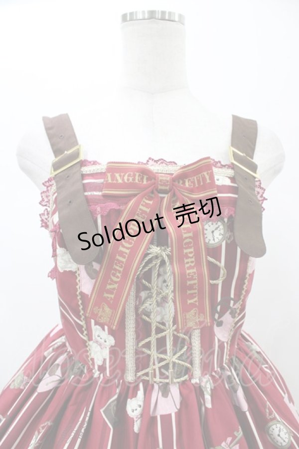 画像4: Angelic Pretty / Travelくまちゃんベルトジャンパースカート Free ワイン H-26-01-05-1056-AP-OP-NS-ZH (4)