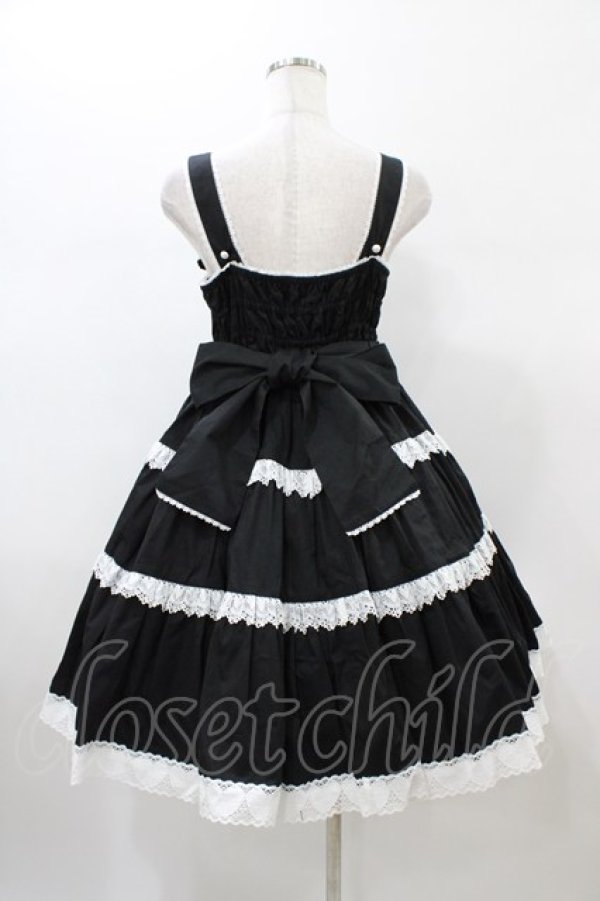 画像2: Angelic Pretty / 肩リボンジャンパースカート Free ブラック H-26-01-05-1058-AP-OP-NS-ZH (2)